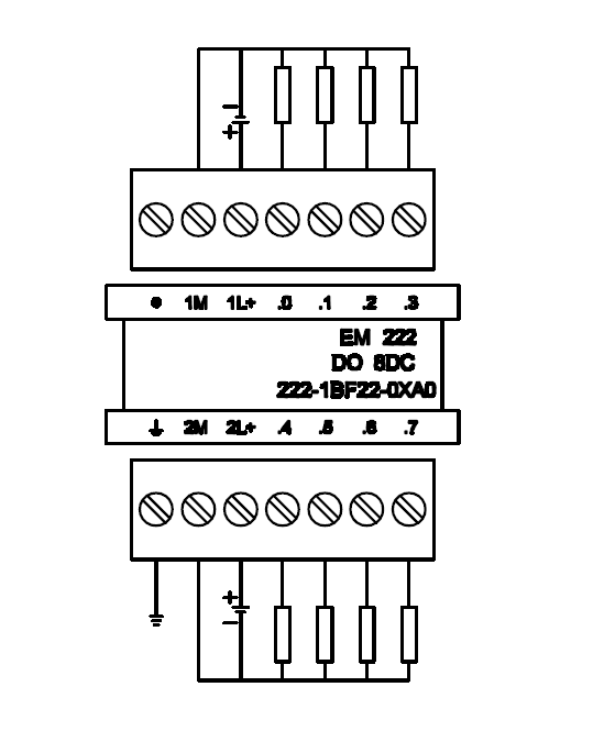  亿维PLC EM222  8点输出 晶体管接线图.png