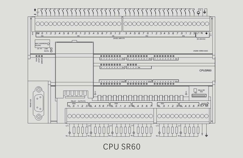 SMART PLC CPU SR60接线图