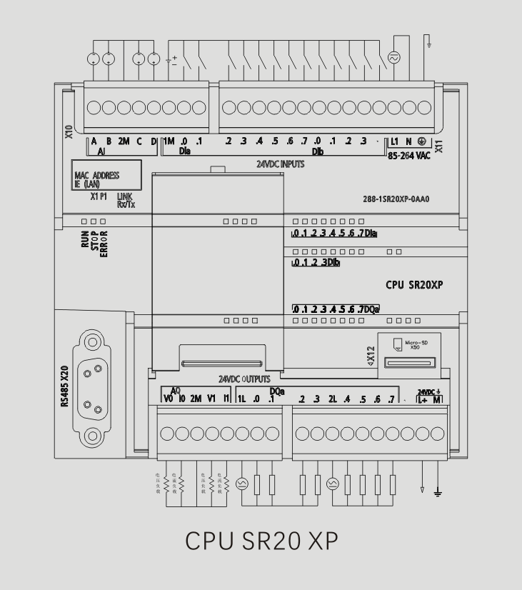 SMART PLC SR20XP接线图
